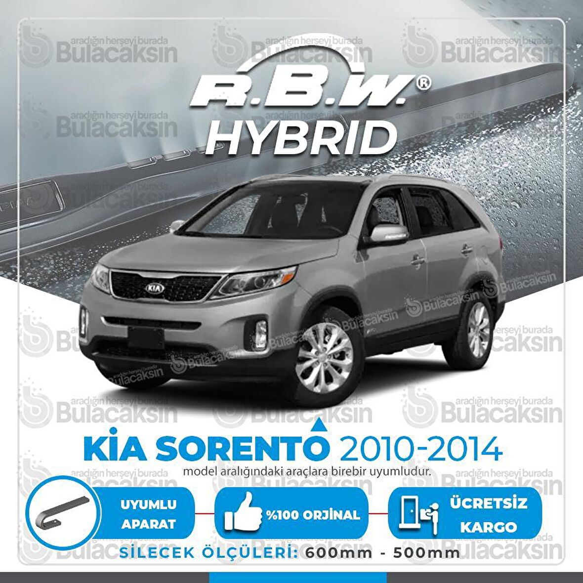 Kia Sorento Ön Silecek Takımı (2010-2014) RBW Hibrit