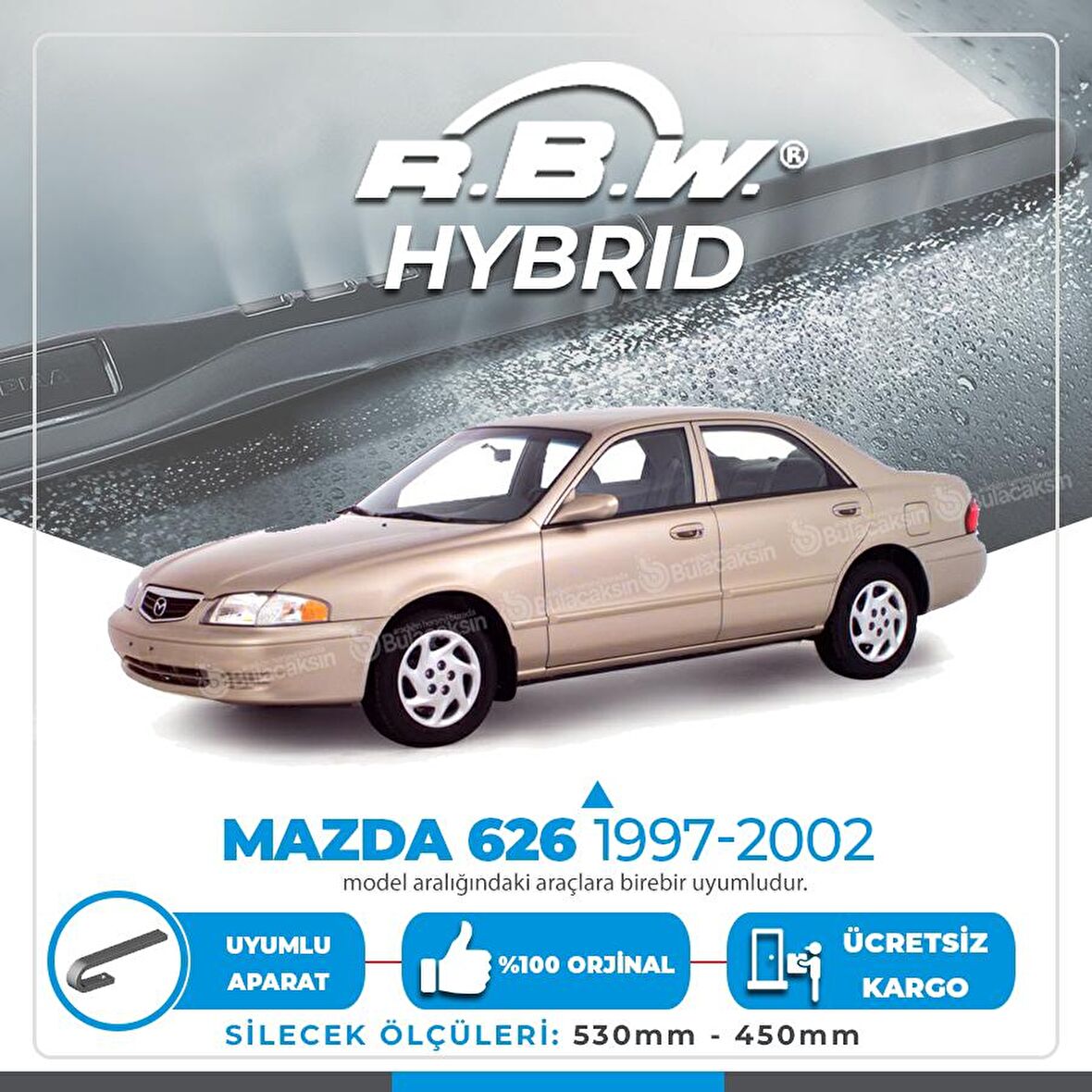 Mazda 626 Ön Silecek Takımı (1997-2002) RBW Hibrit