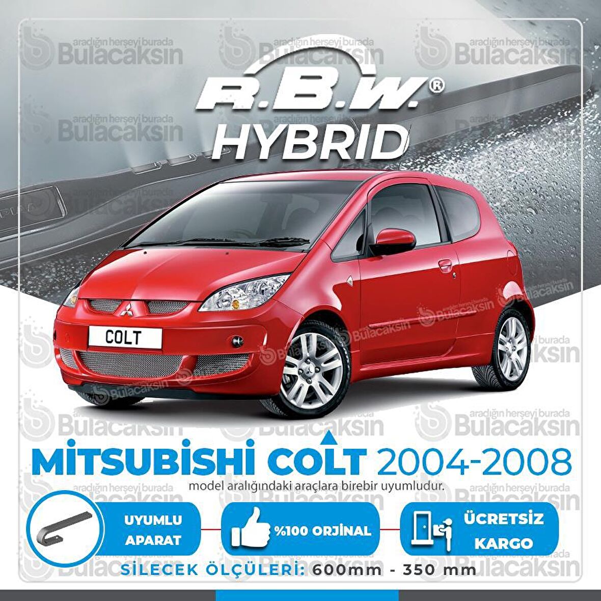 Mitsubishi Colt Ön Silecek Takımı (2004-2008) RBW Hibrit