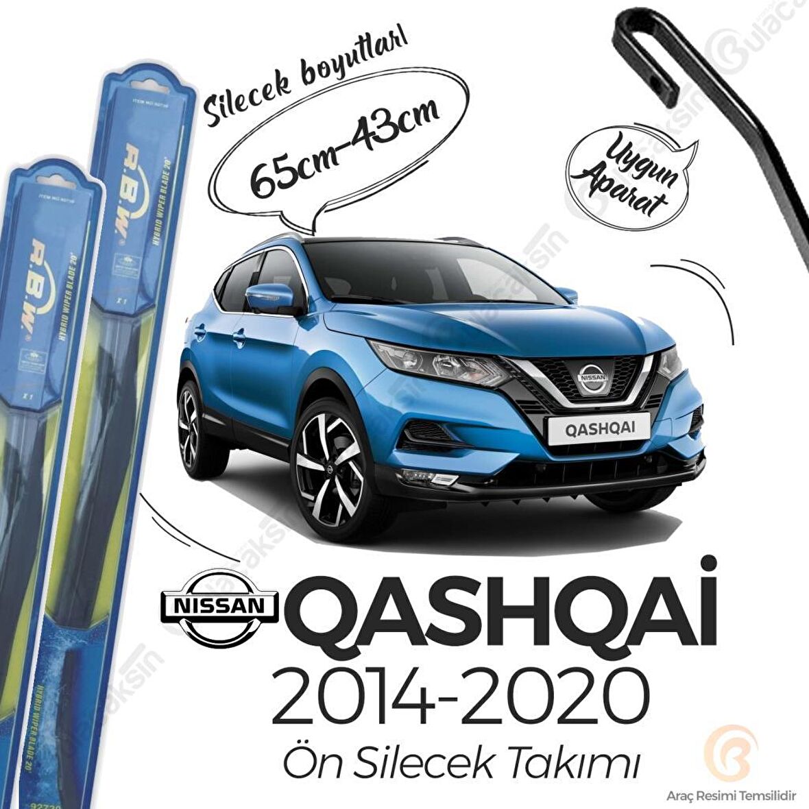 Nissan Qashqai Ön Silecek Takımı (2014-2020) RBW Hibrit