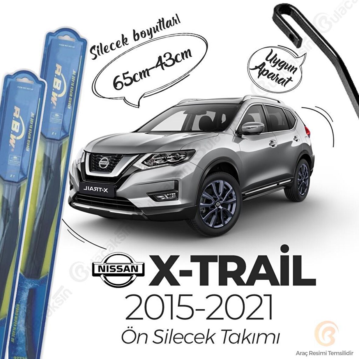 Nissan X-Trail Ön Silecek Takımı (2015-2021) RBW Hibrit