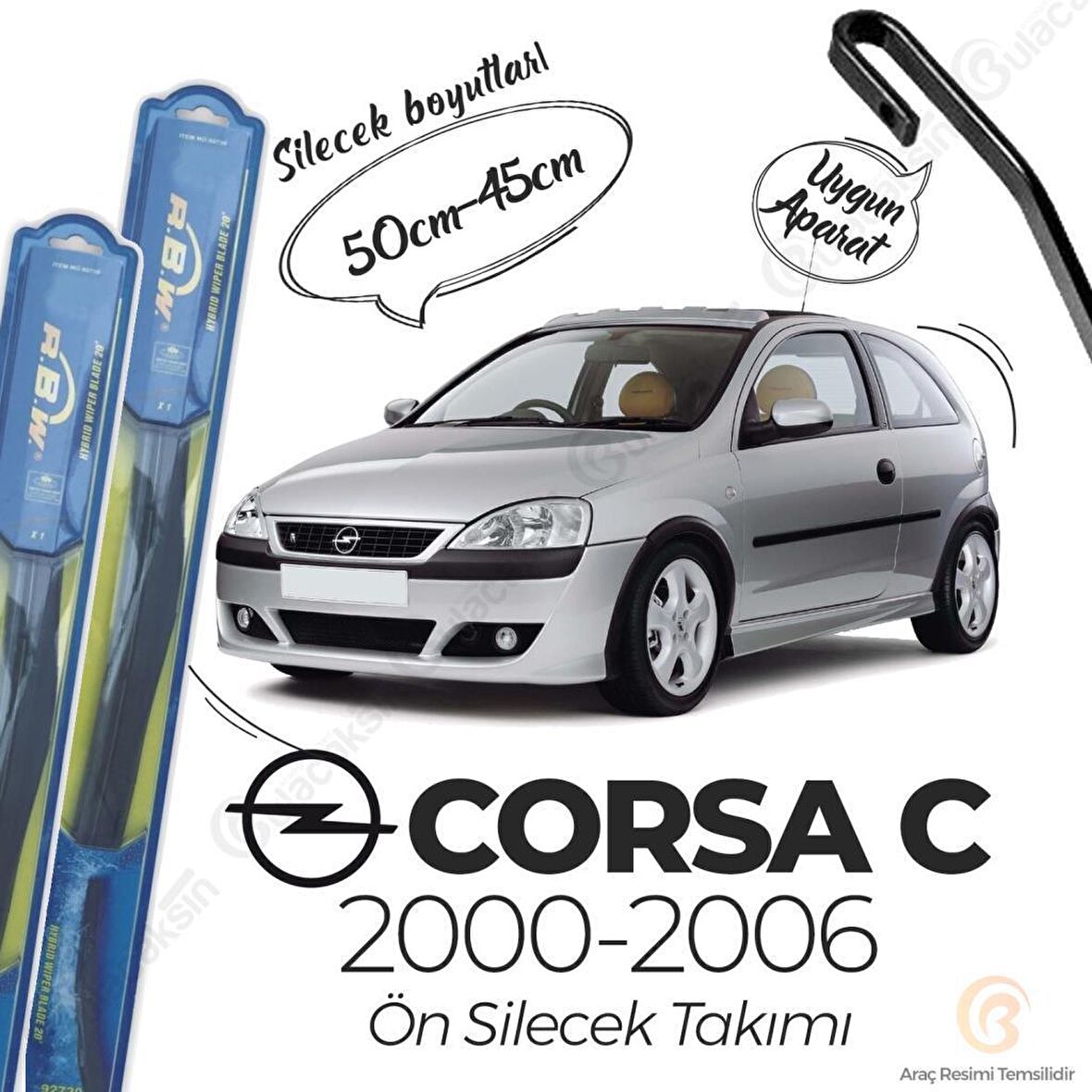 Opel Corsa C Ön Silecek Takımı (2000-2006) RBW Hibrit
