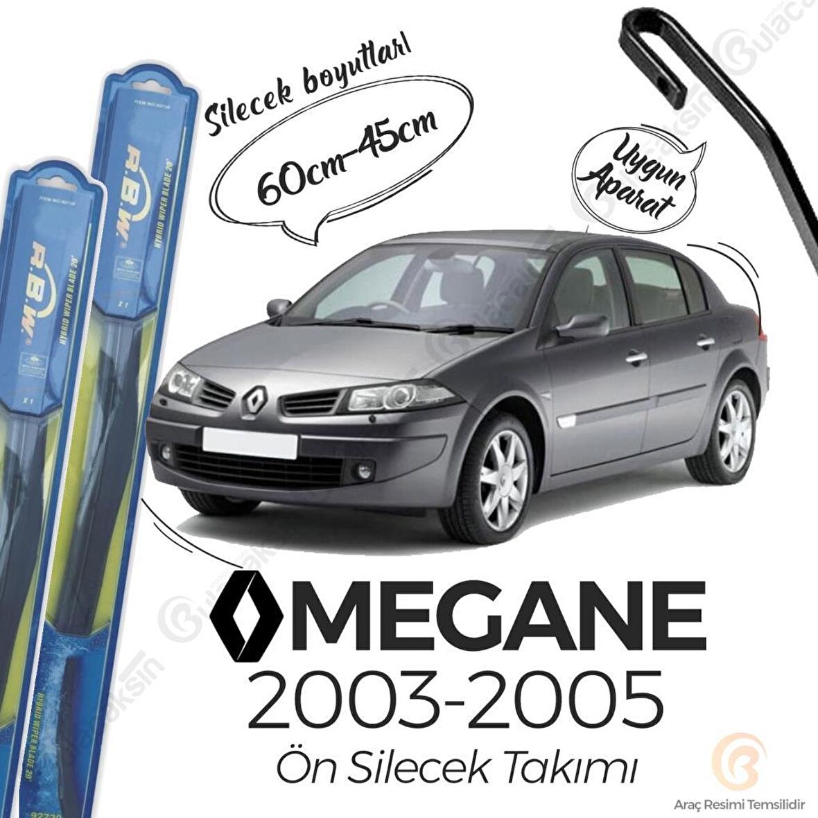 Renault Megane 2 Ön Silecek Takımı (2003-2005) RBW Hibrit