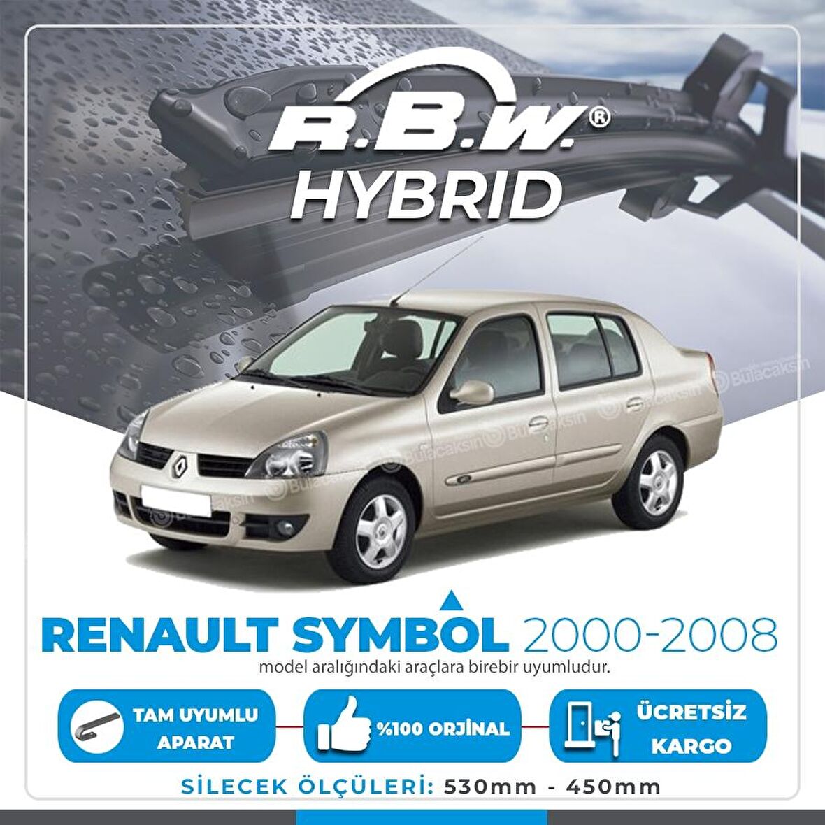 Renault Symbol Ön Silecek Takımı (2000-2008) RBW Hibrit