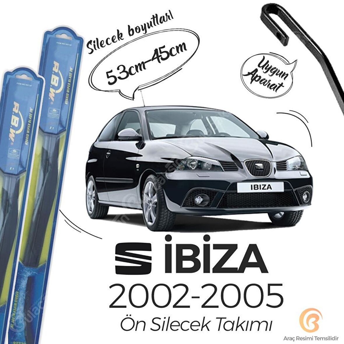 Seat İbiza Ön Silecek Takımı (2002-2005) RBW Hibrit