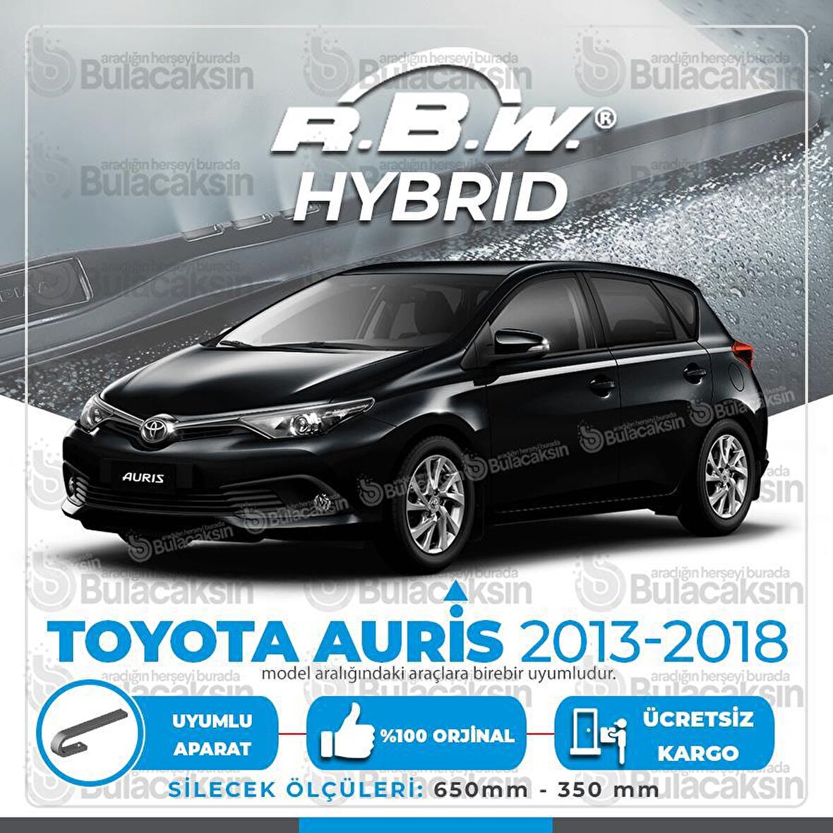 Toyota Auris Ön Silecek Takımı (2013-2018) RBW Hibrit