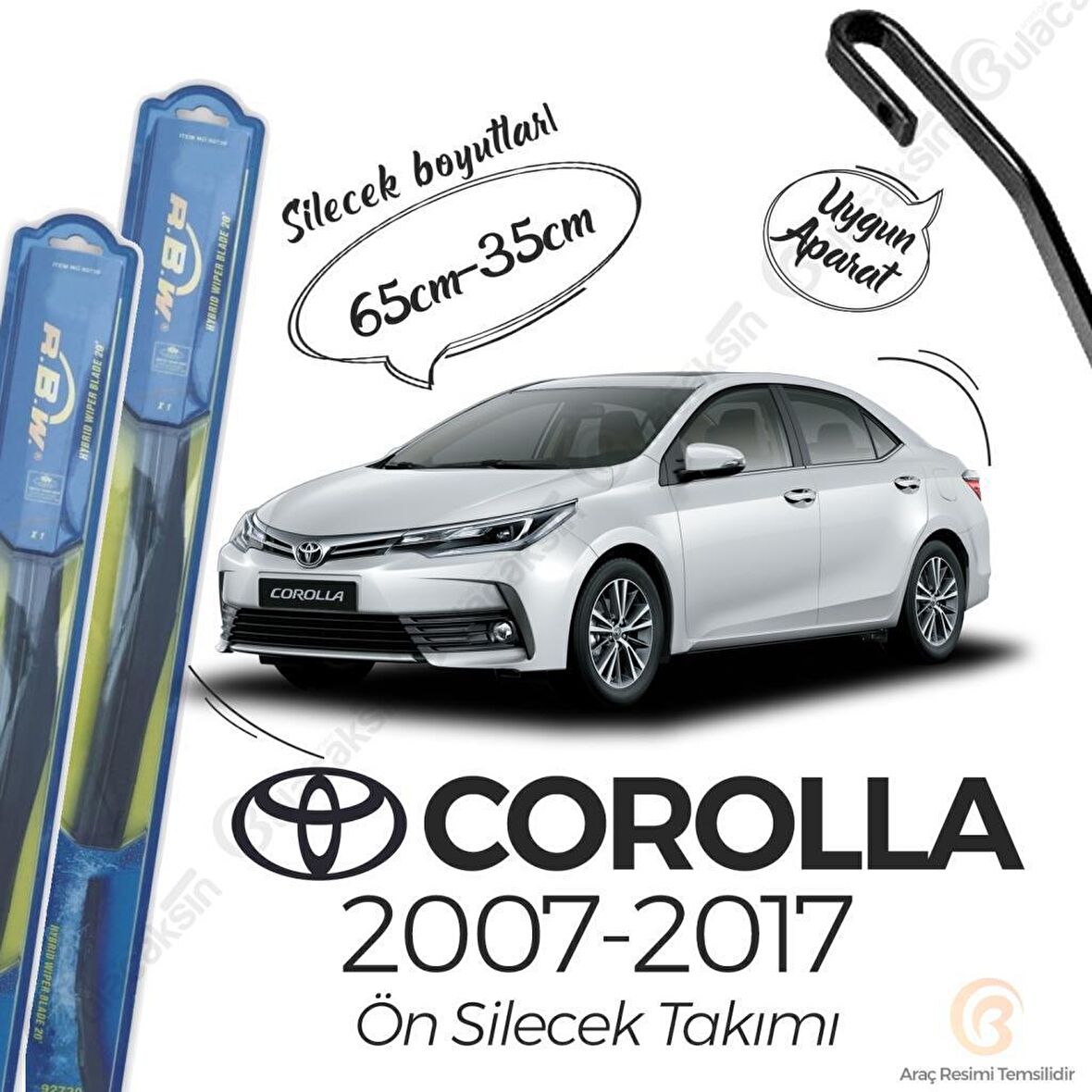 Toyota Corolla Ön Silecek Takımı (2007-2017) RBW Hibrit