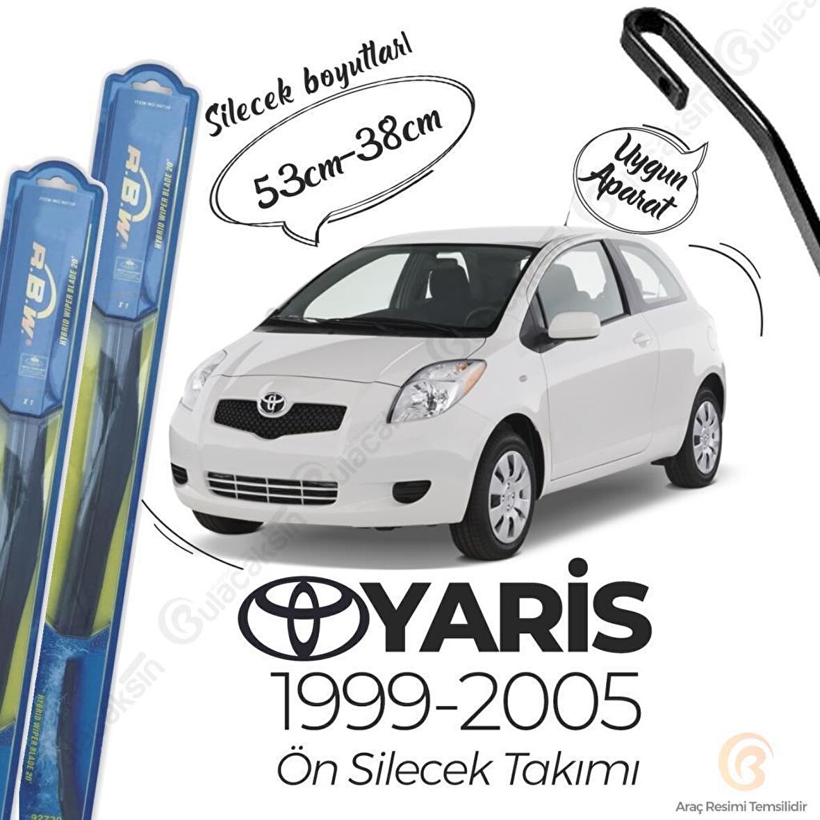 Toyota Yaris Ön Silecek Takımı (1999-2005) RBW Hibrit
