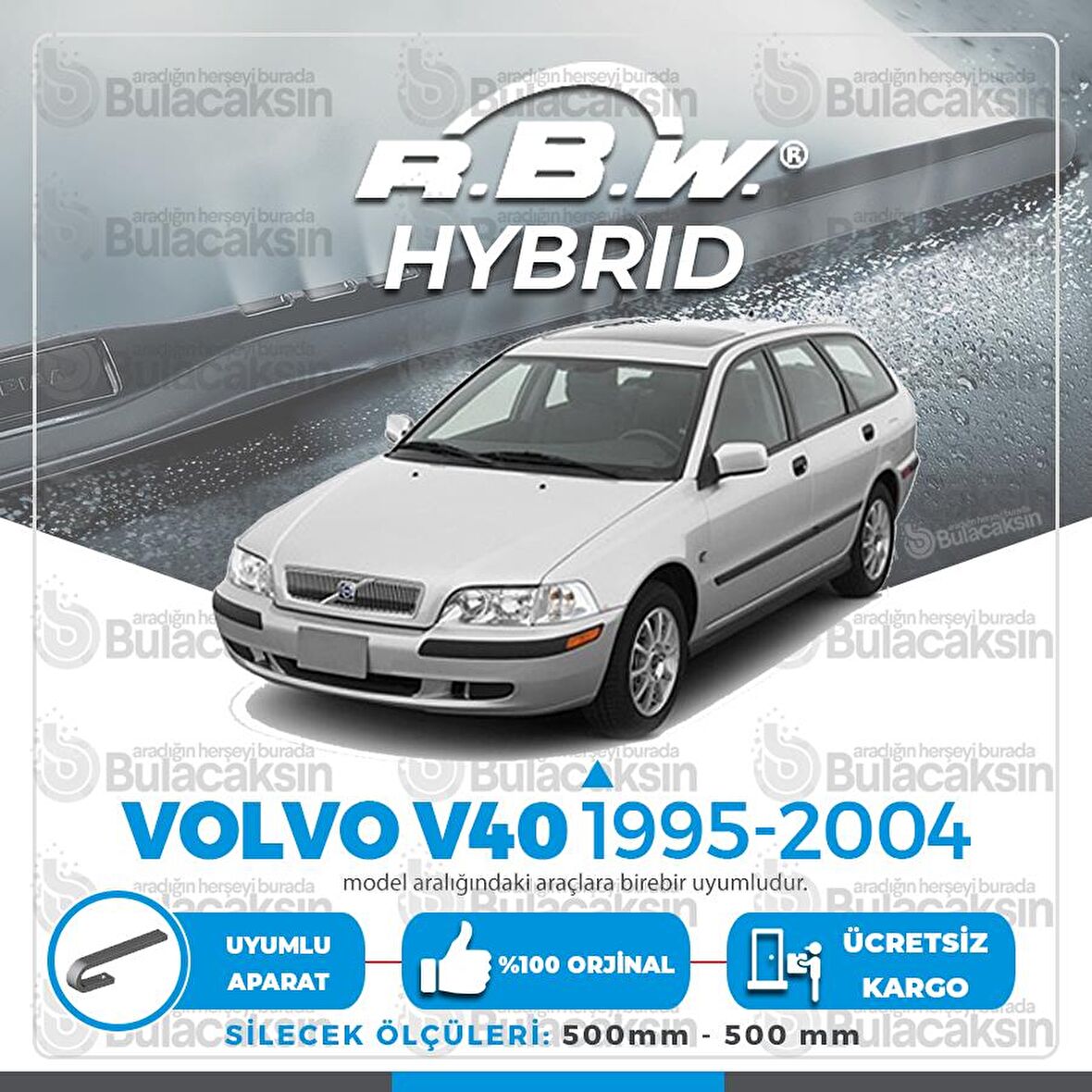 Volvo V40 Ön Silecek Takımı (1995-2004) RBW Hibrit