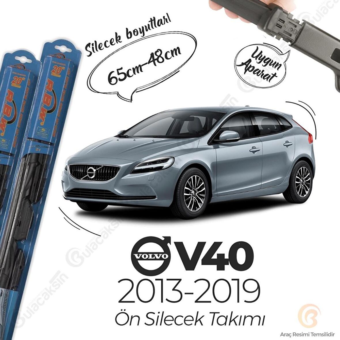 Volvo V40 Ön Silecek Takımı (2013-2019) RBW Hibrit