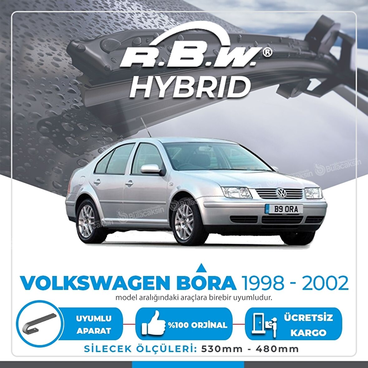 Vw Bora Ön Silecek Takımı (1998-2002) RBW Hibrit