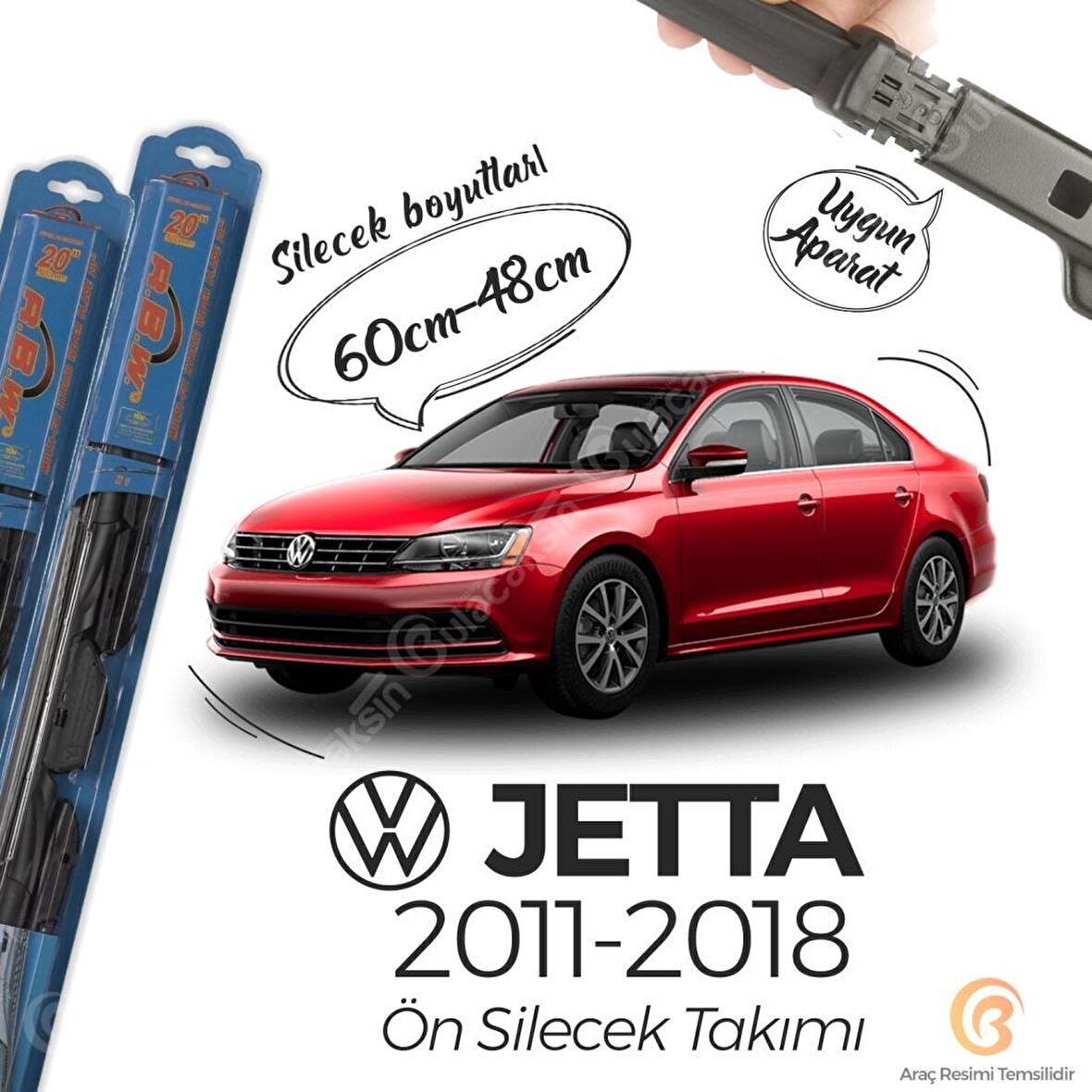 VW Jetta Ön Silecek Takımı (2011-2018) RBW Hibrit