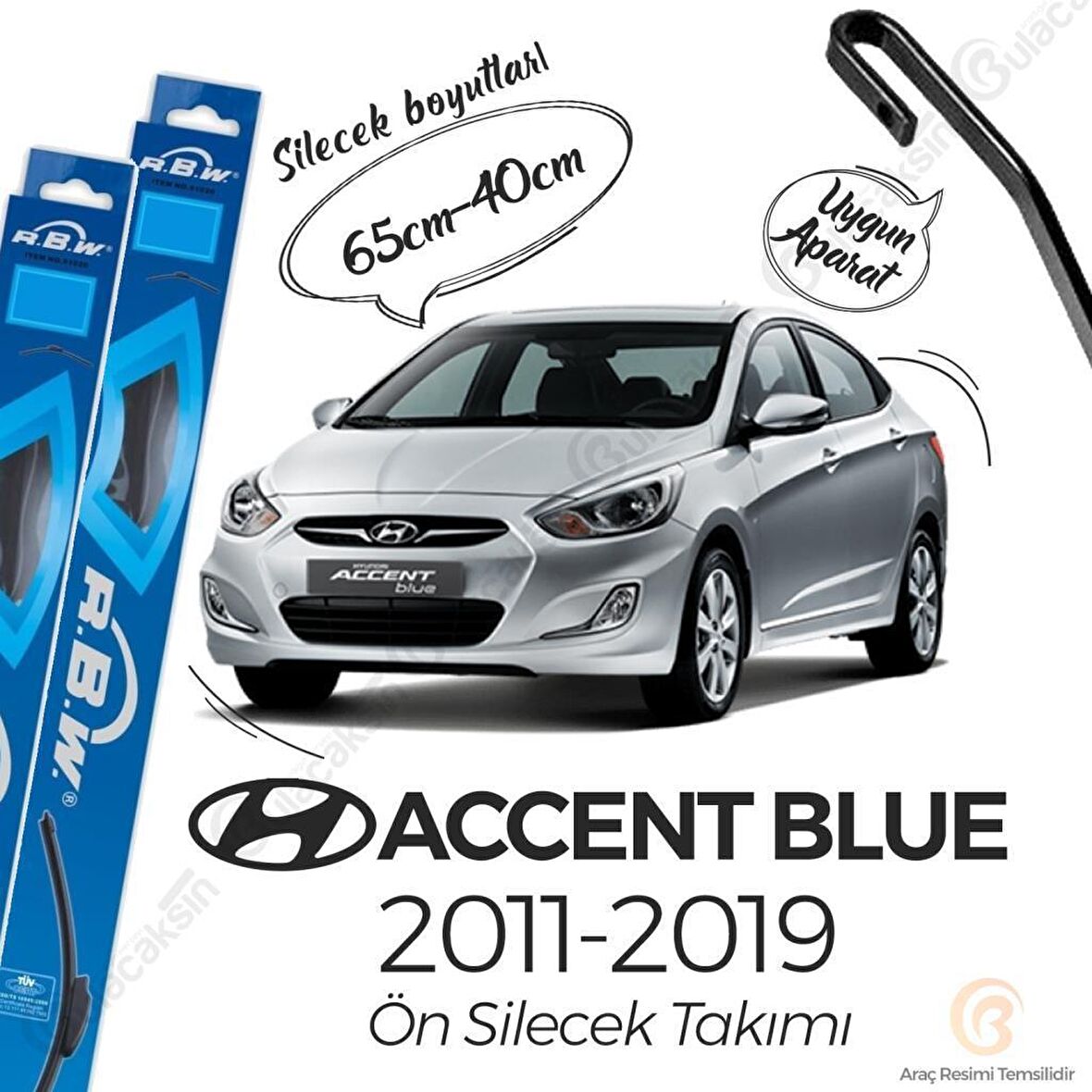 Hyundai Accent Blue Muz Silecek Takımı (2011-2019) RBW
