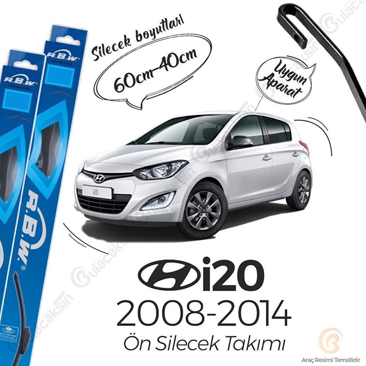 Hyundai i20 Muz Silecek Takımı (2008-2014) RBW