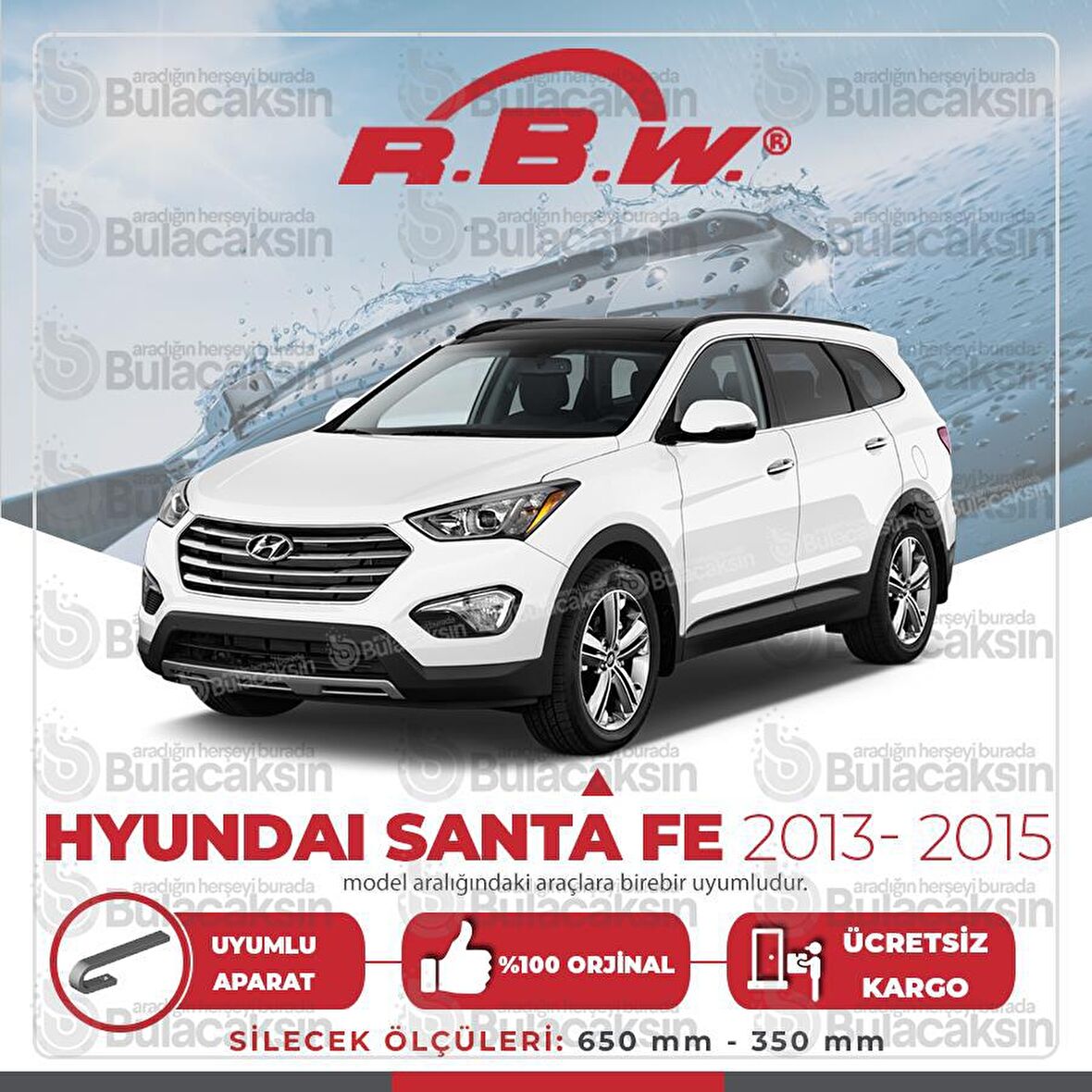 Hyundai Santa Fe Muz Silecek Takımı (2013-2015) RBW