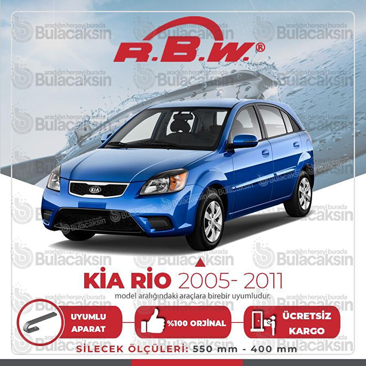 Kia Rio Muz Silecek Takımı (2005-2011) RBW