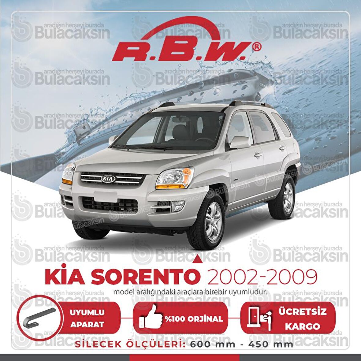 Kia Sorento Muz Silecek Takımı (2002-2009) RBW