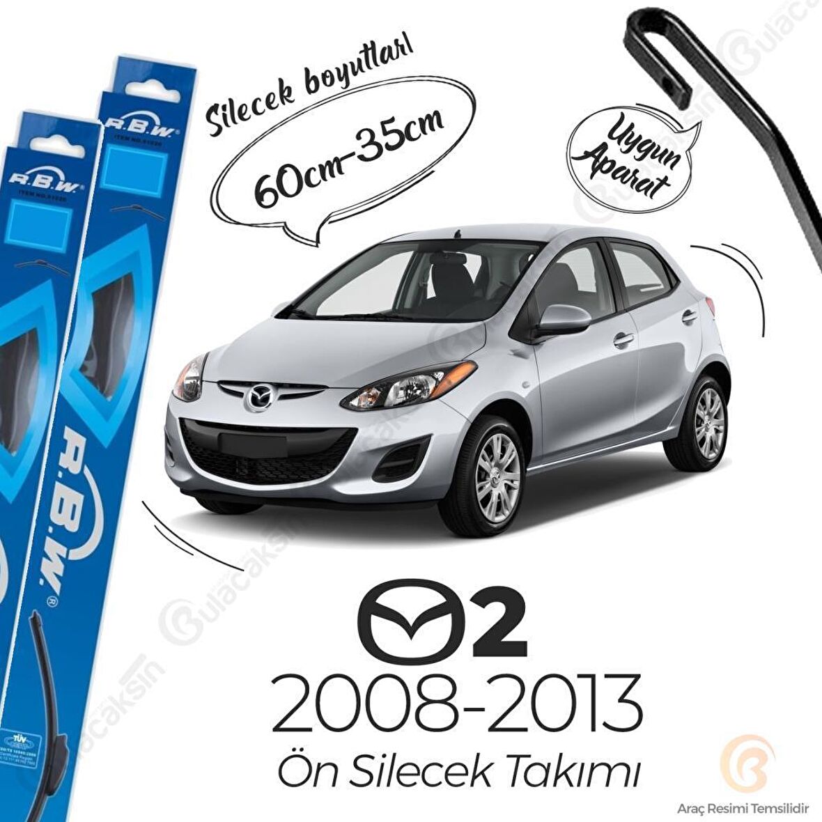 Mazda 2 Muz Silecek Takımı (2008-2013) RBW