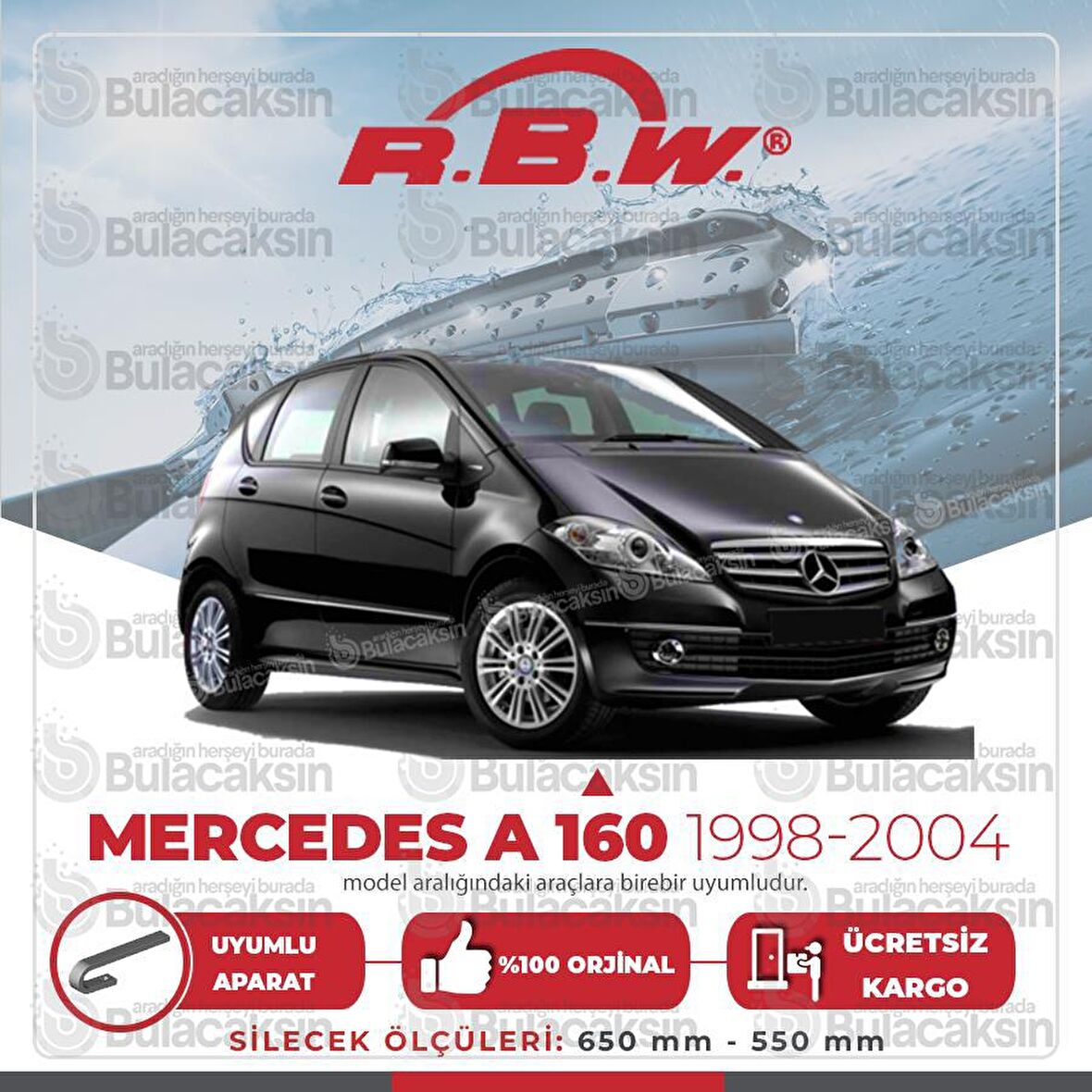 Mercedes A160 (W168) Muz Silecek Takımı (1998-2004) RBW