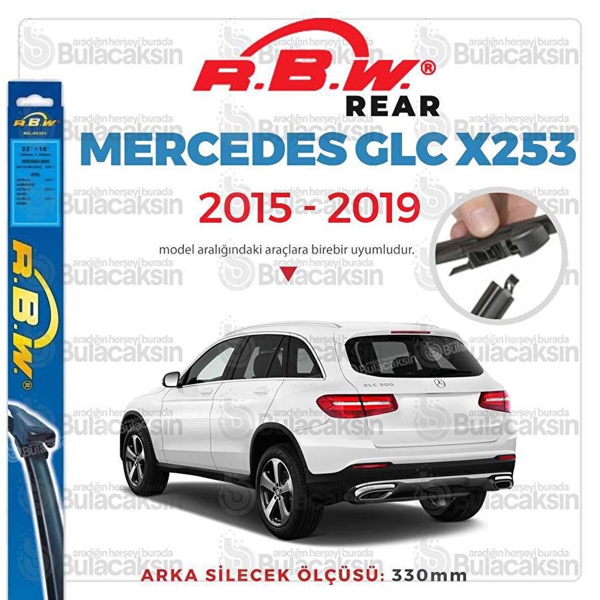 Mercedes Benz GLC x253 Arka Silecek (2015-2019) RBW