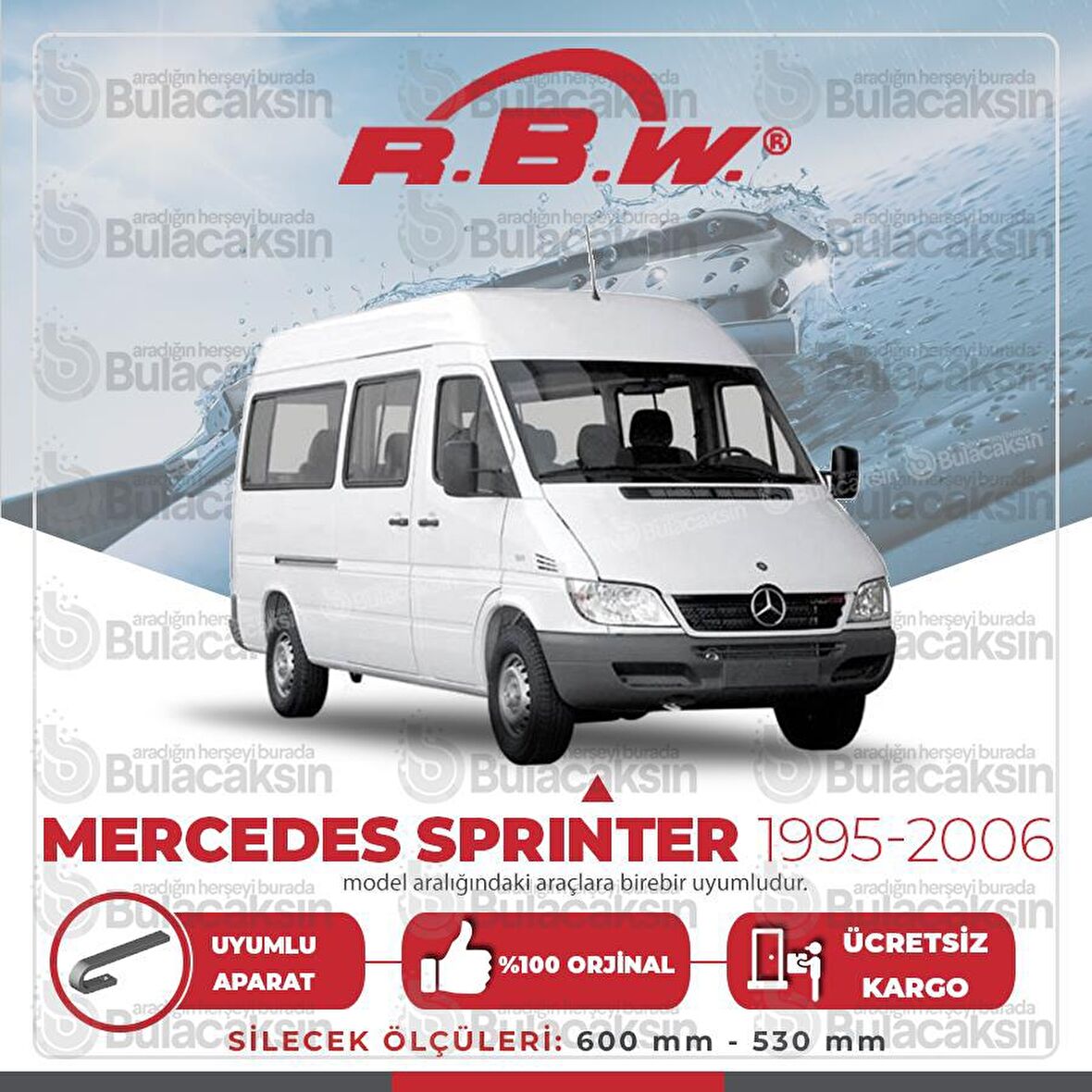 Mercedes Sprinter Muz Silecek Takımı (1995-2006) RBW