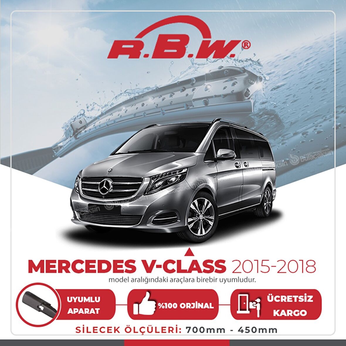 Mercedes V-Class Muz Silecek Takımı (2015-2018) RBW
