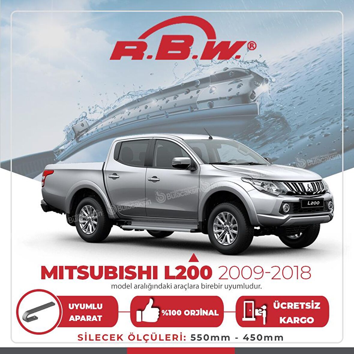 Mitsubishi L200 Muz Silecek Takımı (2009-2018) RBW