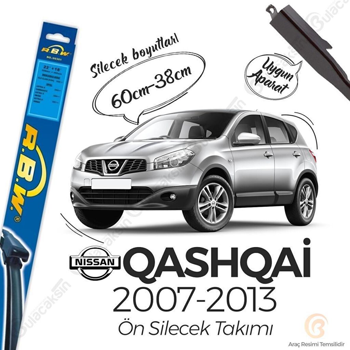 Nissan Qashqai Muz Silecek Takımı (2007-2013) RBW