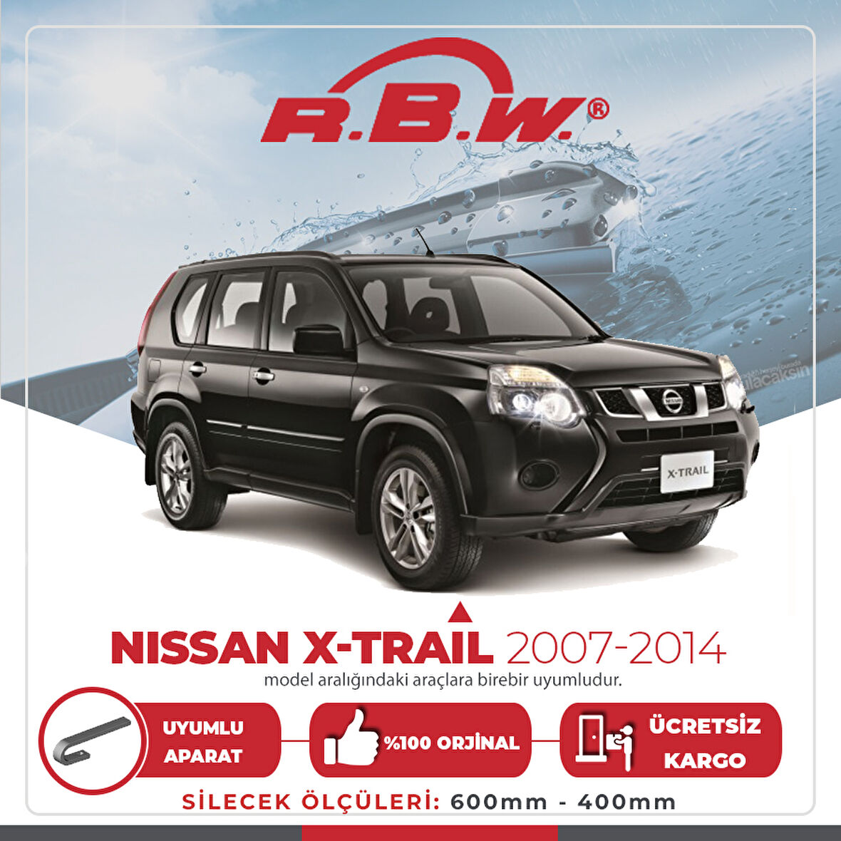 Nissan X-Trail Muz Silecek Takımı (2007-2014) RBW