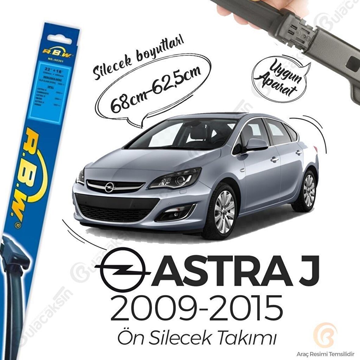 Opel Astra J Muz Silecek Takımı (2009-2015) RBW