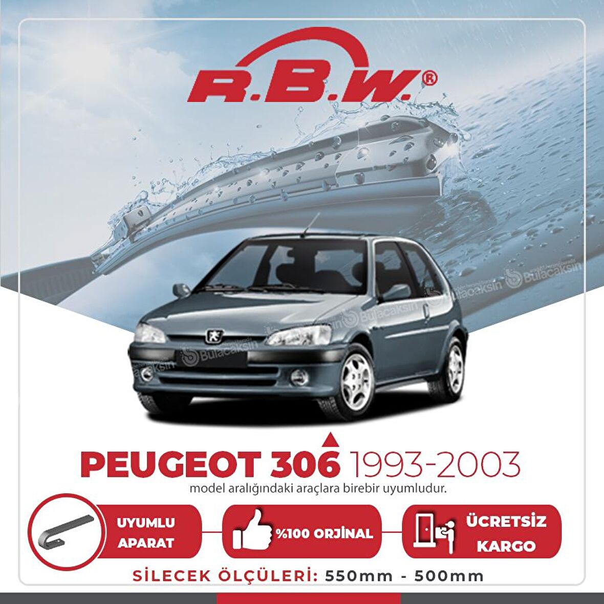 Peugeot 360 HB Muz Silecek Takımı (1993-2003) RBW