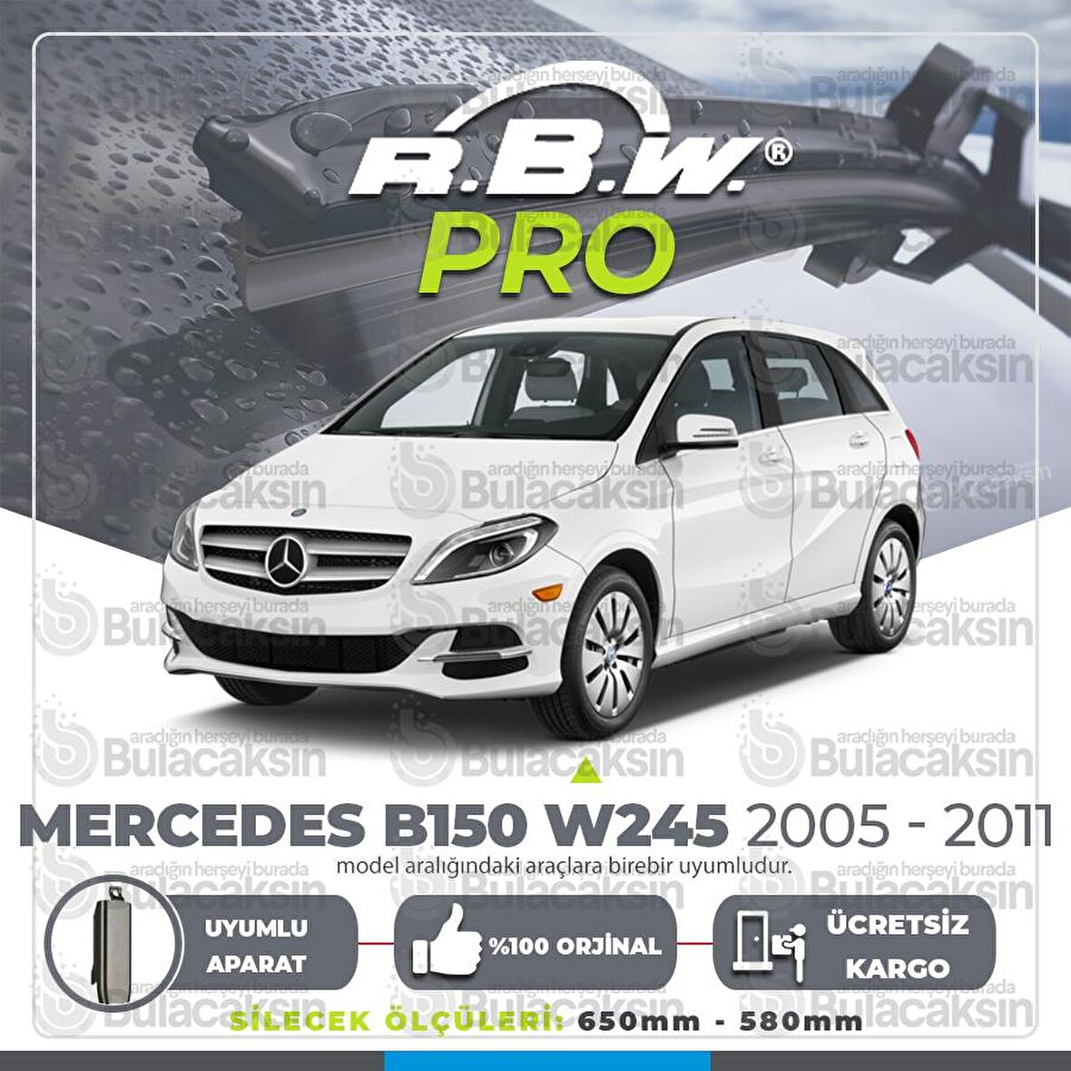 Mercedes B150 W245 Muz Silecek Takımı (2005-2011) RBW PRO