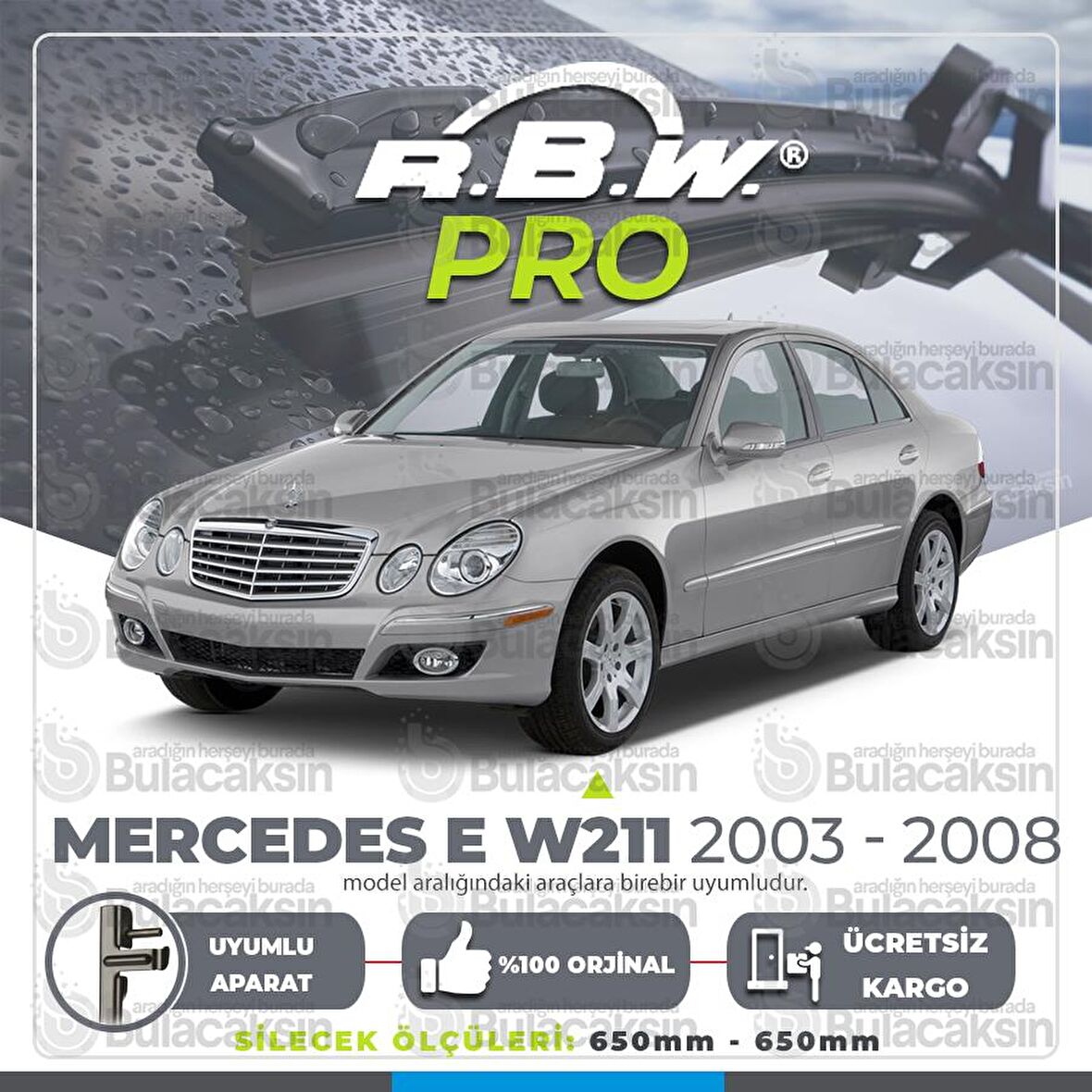 Mercedes E W211 Muz Silecek Takımı (2003-2008) RBW PRO