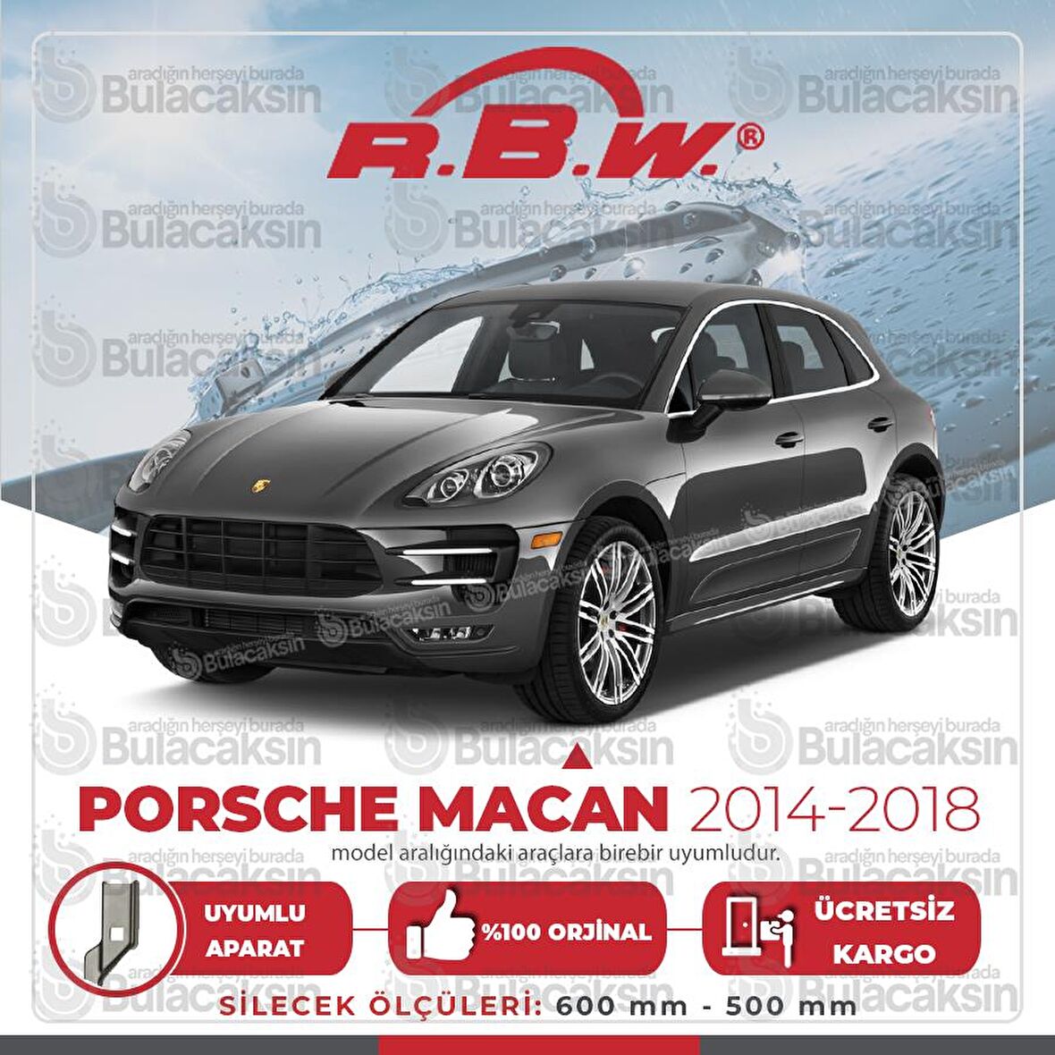 Porsche Macan Muz Silecek Takımı (2014-2018) RBW PRO