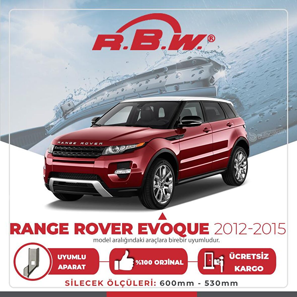 Range Rover Evoque Muz Silecek Takımı (2012-2015) RBW