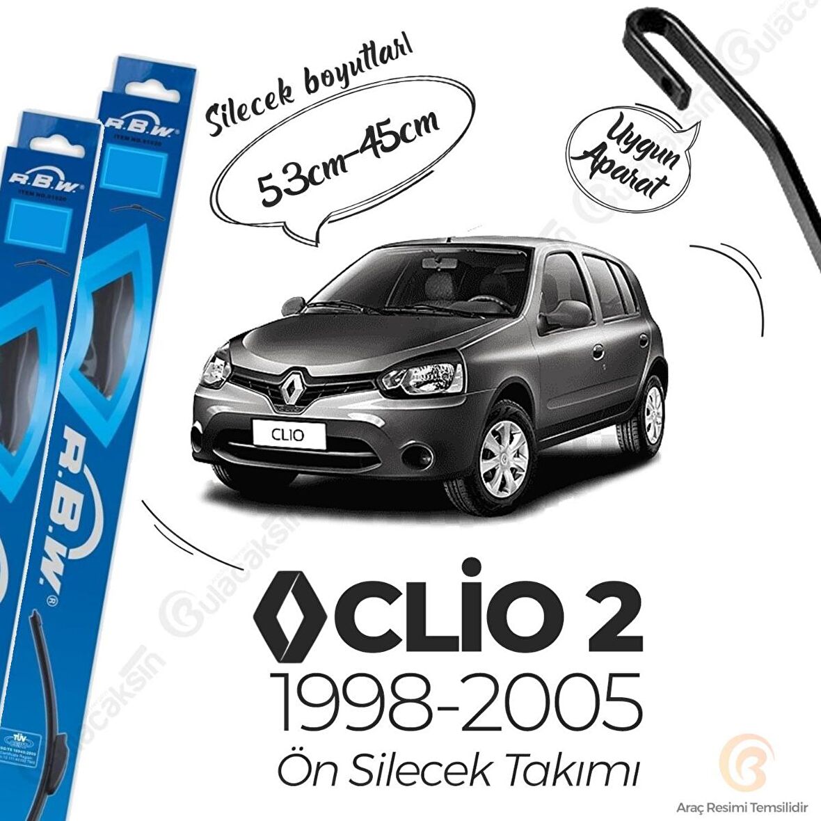 Renault Clio 2 Muz Silecek Takımı (1998-2005) RBW