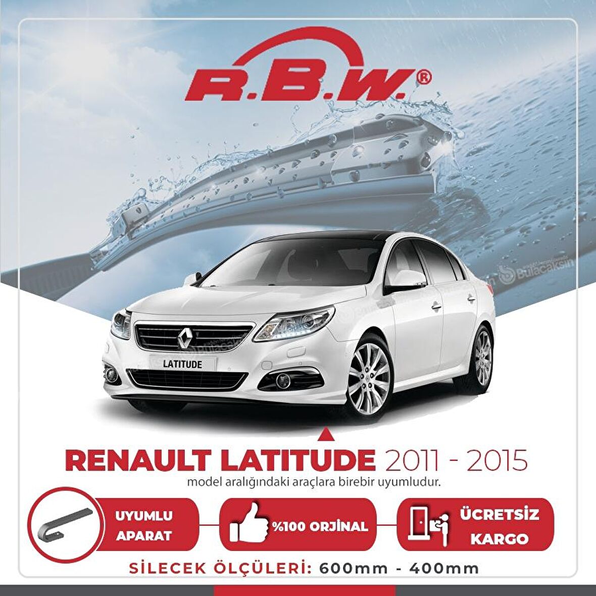 Renault Latitude Muz Silecek Takımı (2011-2015) RBW