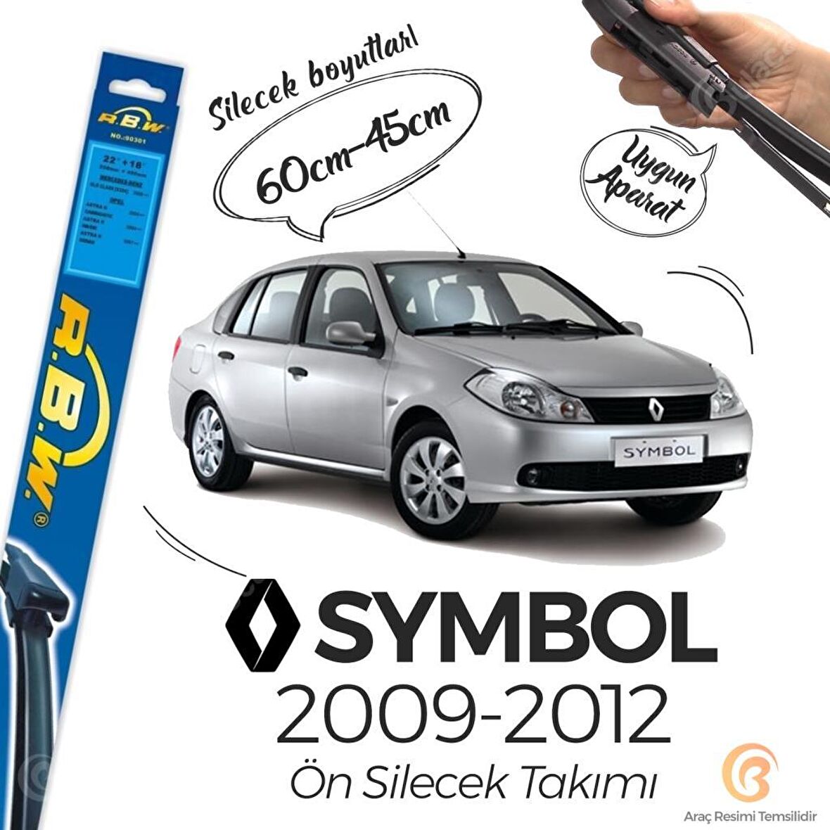 Renault Symbol Muz Silecek Takımı (2009-2012) RBW