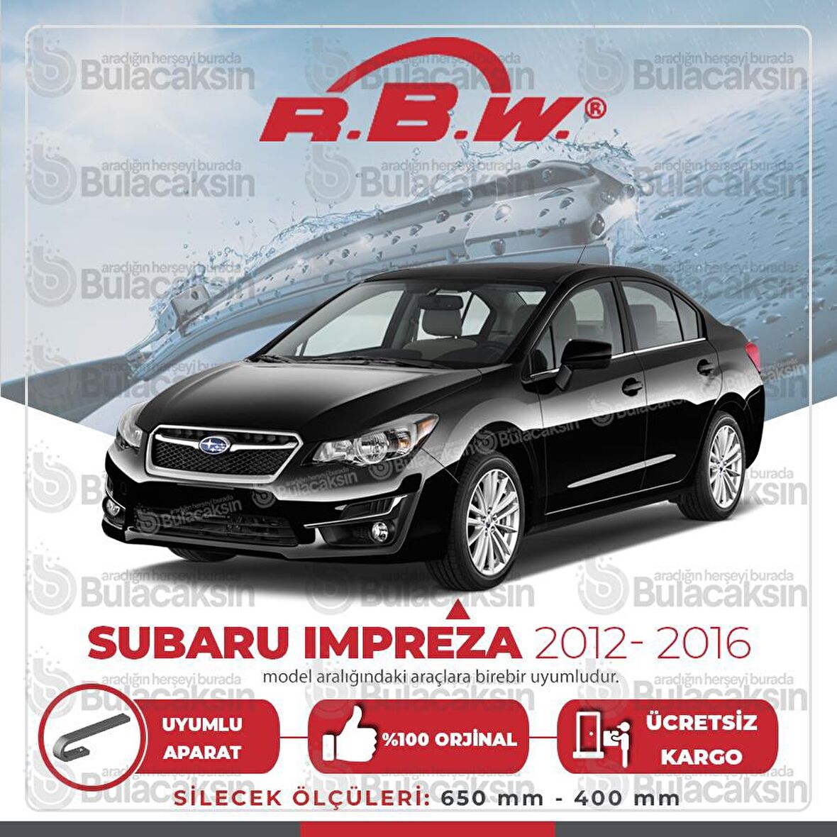 Subaru İmpreza Muz Silecek Takımı (2012-2016) RBW