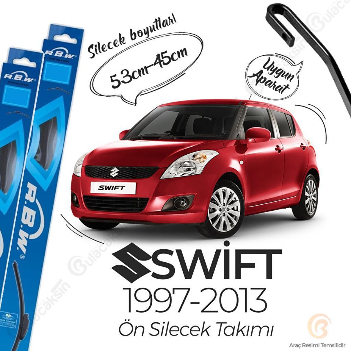 Suzuki Swift Muz Silecek Takımı (1997-2013) RBW