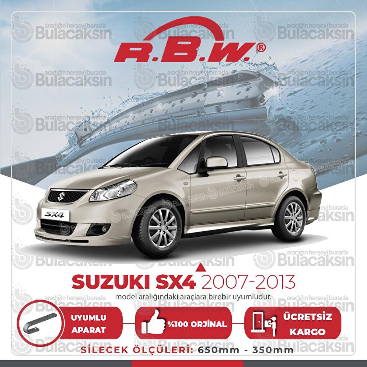 Suzuki Sx4 Muz Silecek Takımı (2007-2013) RBW