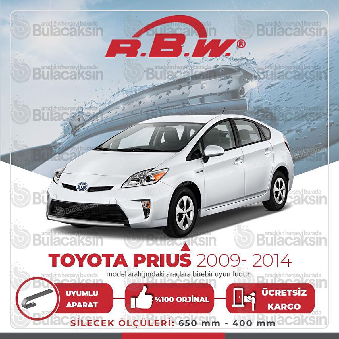 Toyota Prius Muz Silecek Takımı (2009-2014) RBW