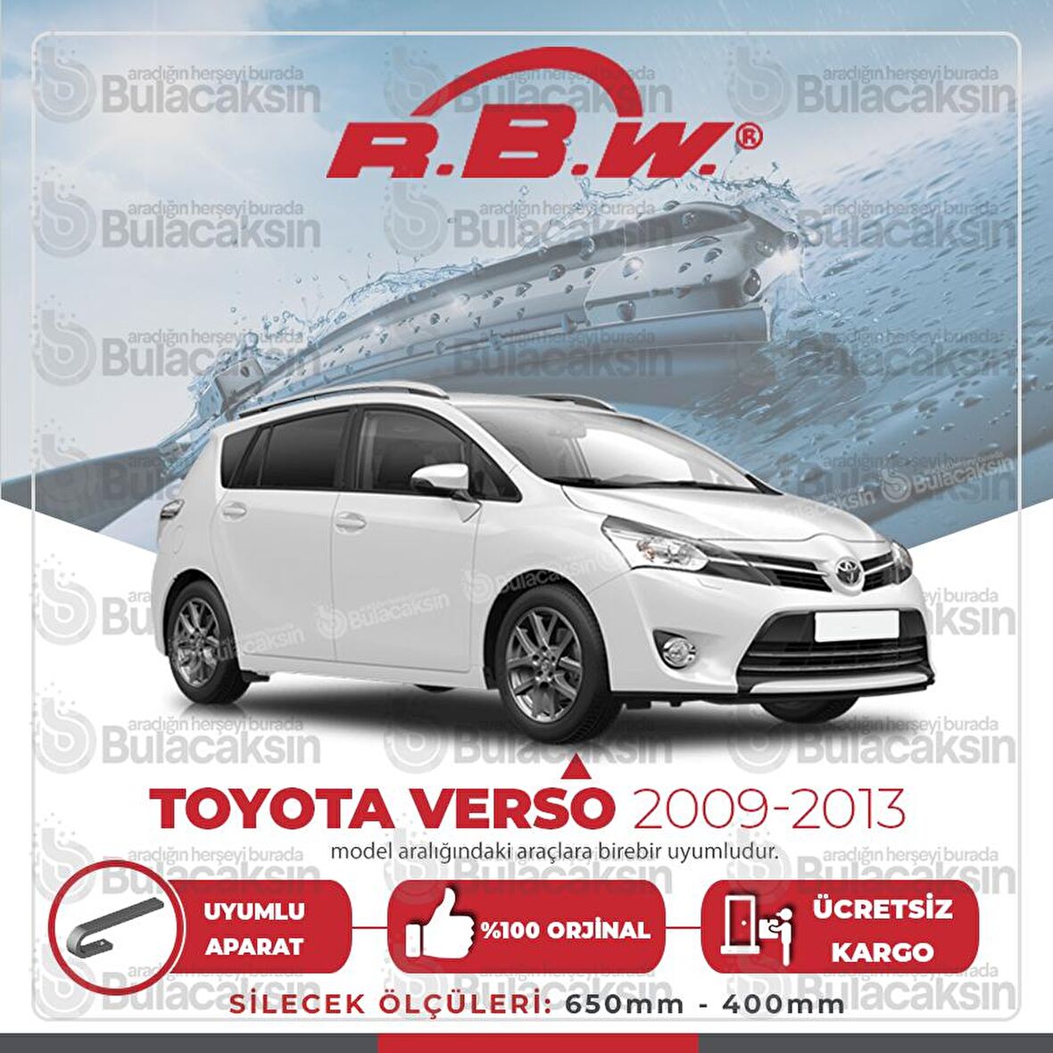 Toyota Verso Muz Silecek Takımı (2009-2013) RBW