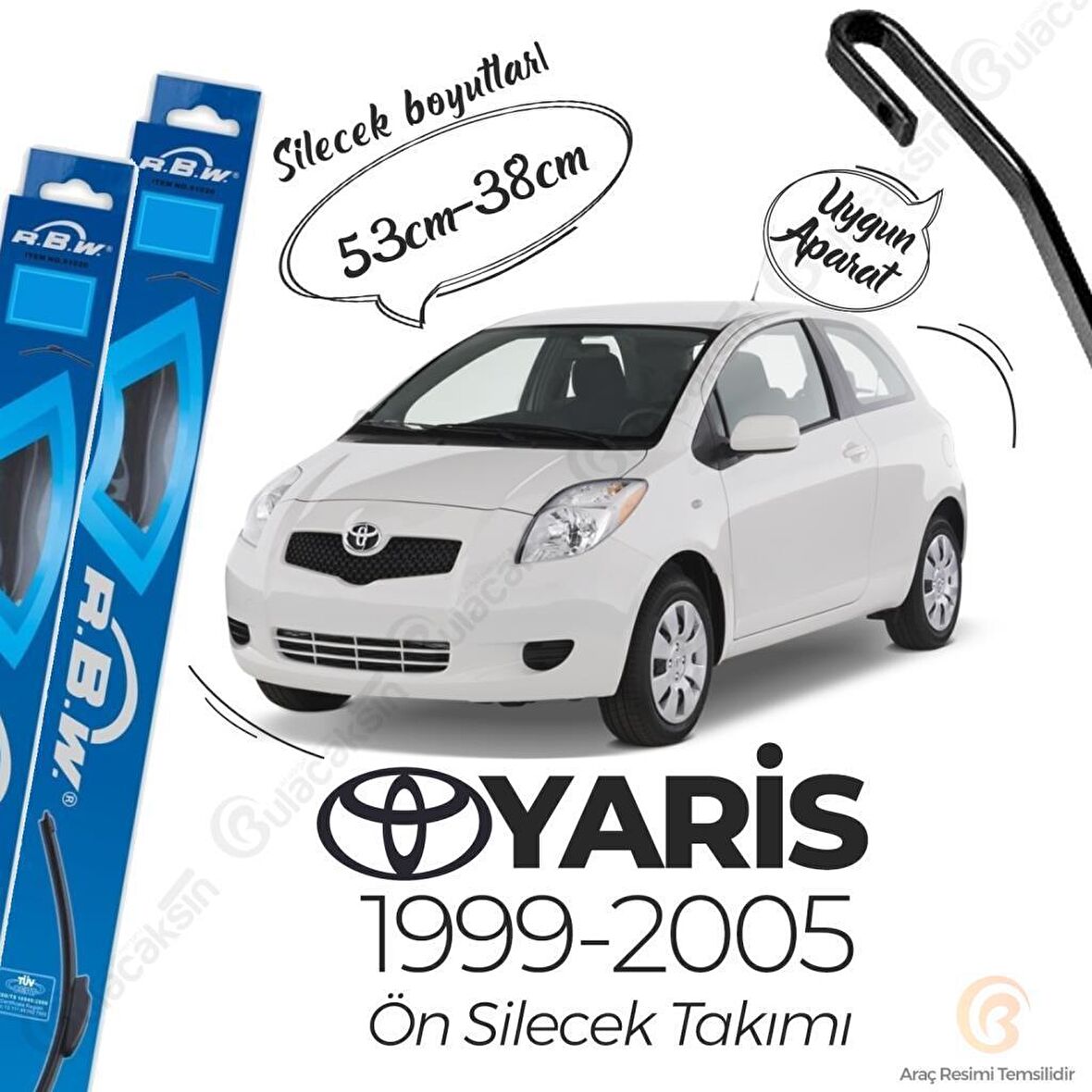 Toyota Yaris Muz Silecek Takımı (1999-2005) RBW