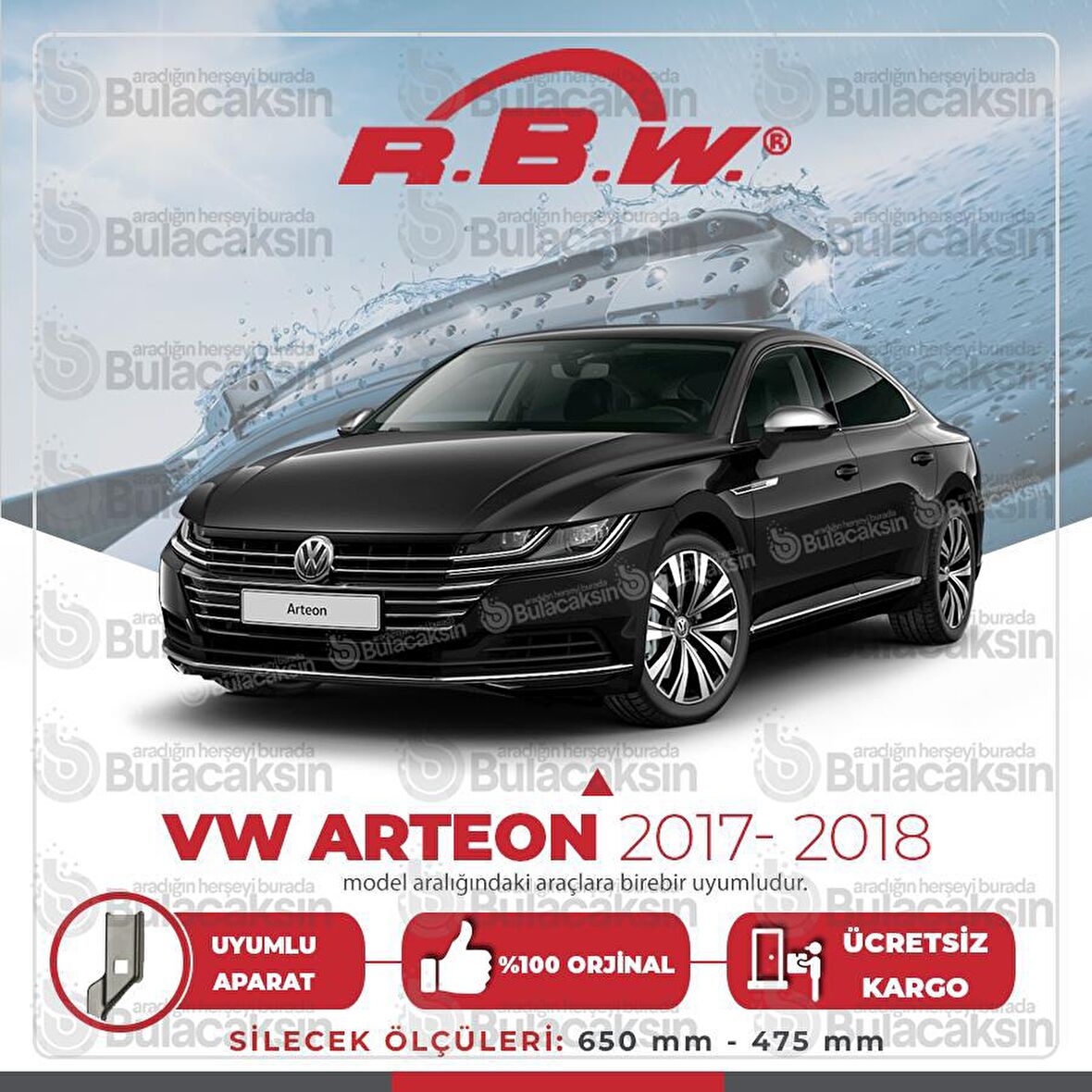 Volkswagen Arteon Muz Silecek Takımı (2017-2018) RBW