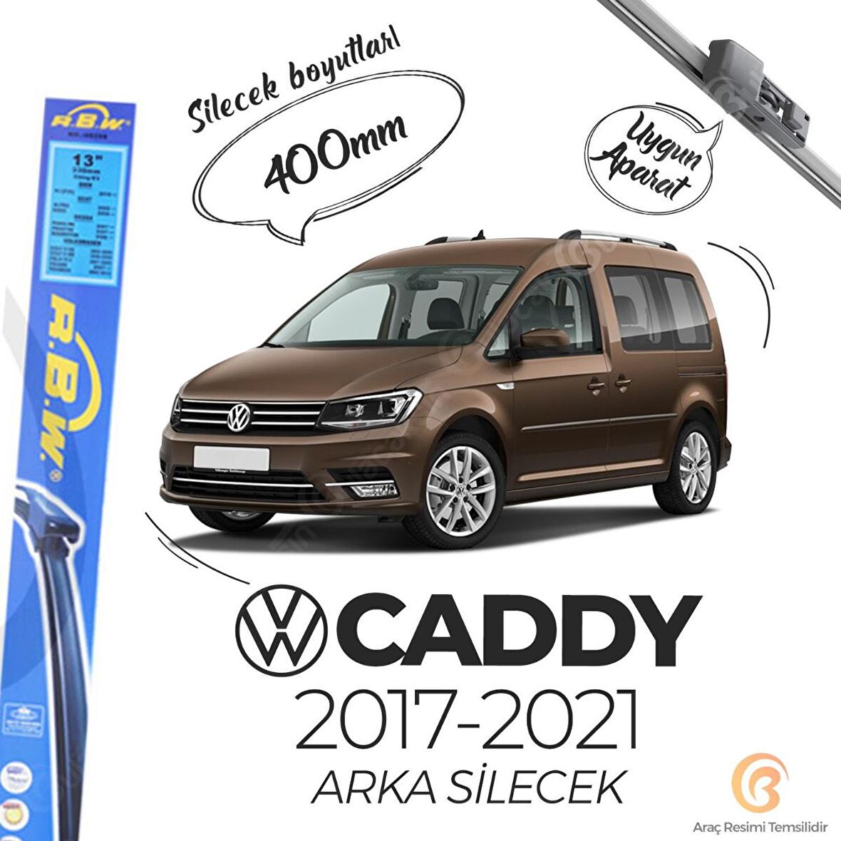 Volkswagen Caddy Arka Silecek (2017-2021) RBW