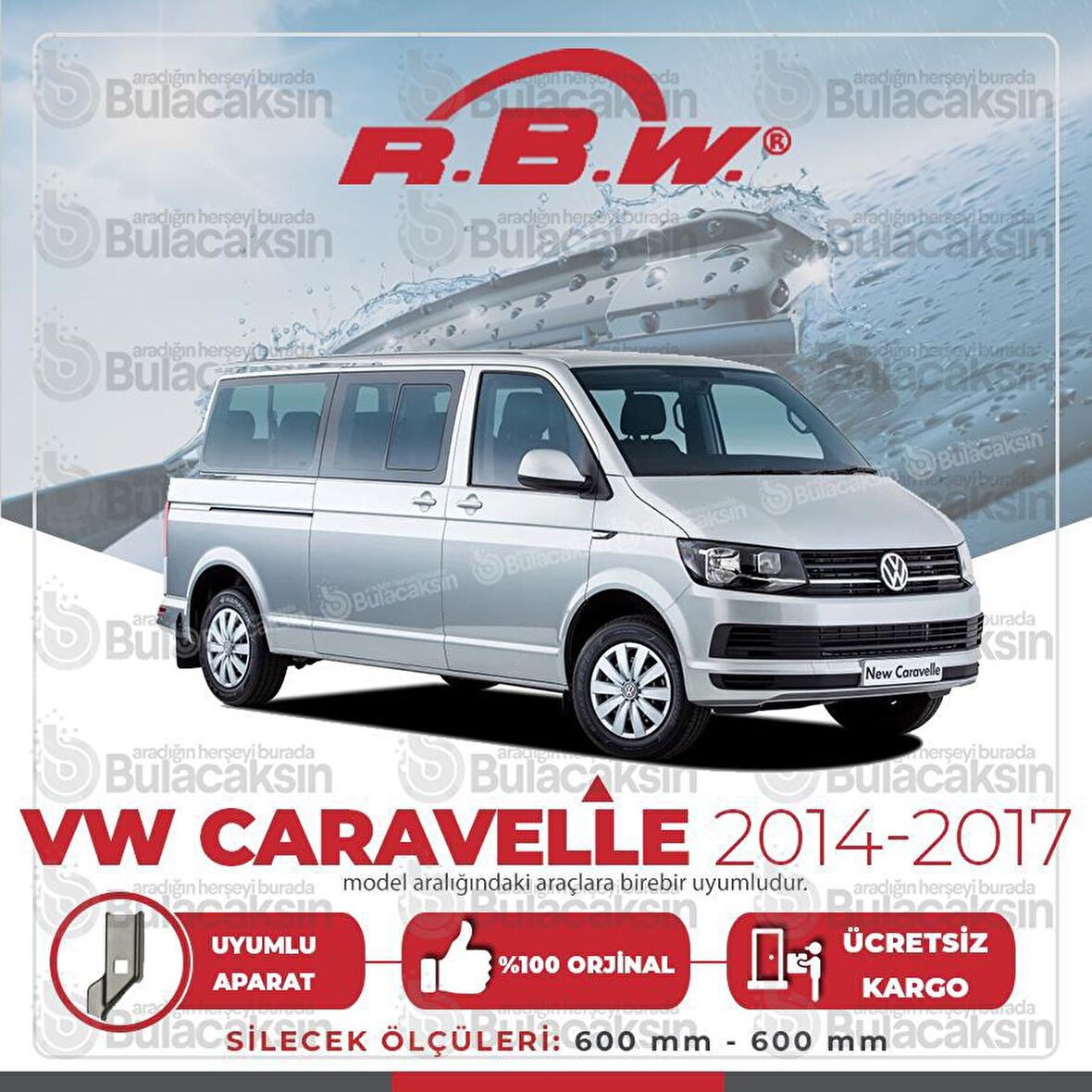 Volkswagen Caravelle Muz Silecek Takımı (2014-2017) RBW