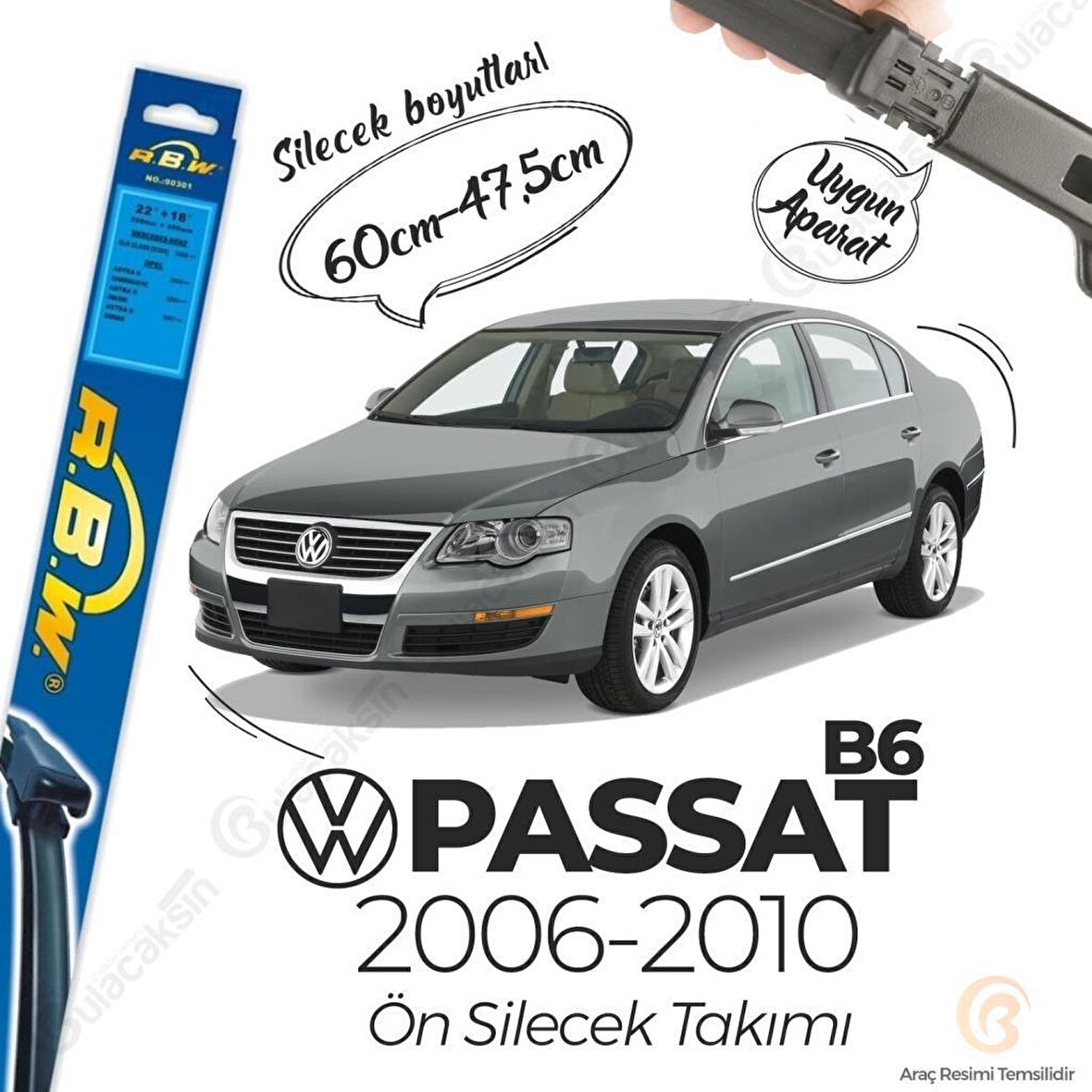 Volkswagen Passat B6 Muz Silecek Takımı (2006-2010) RBW