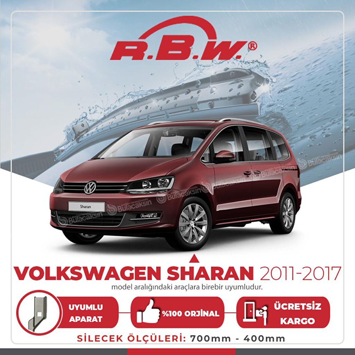 Volkswagen Sharan Muz Silecek Takımı ( 2011-2017) RBW