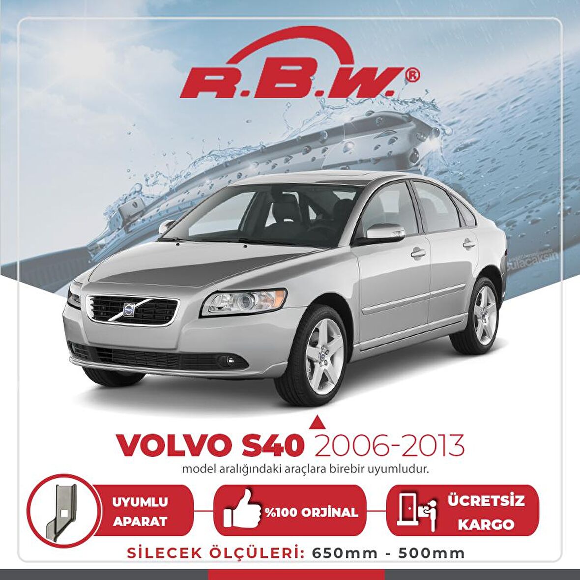 Volvo S40 Muz Silecek Takımı (2006-2013) RBW